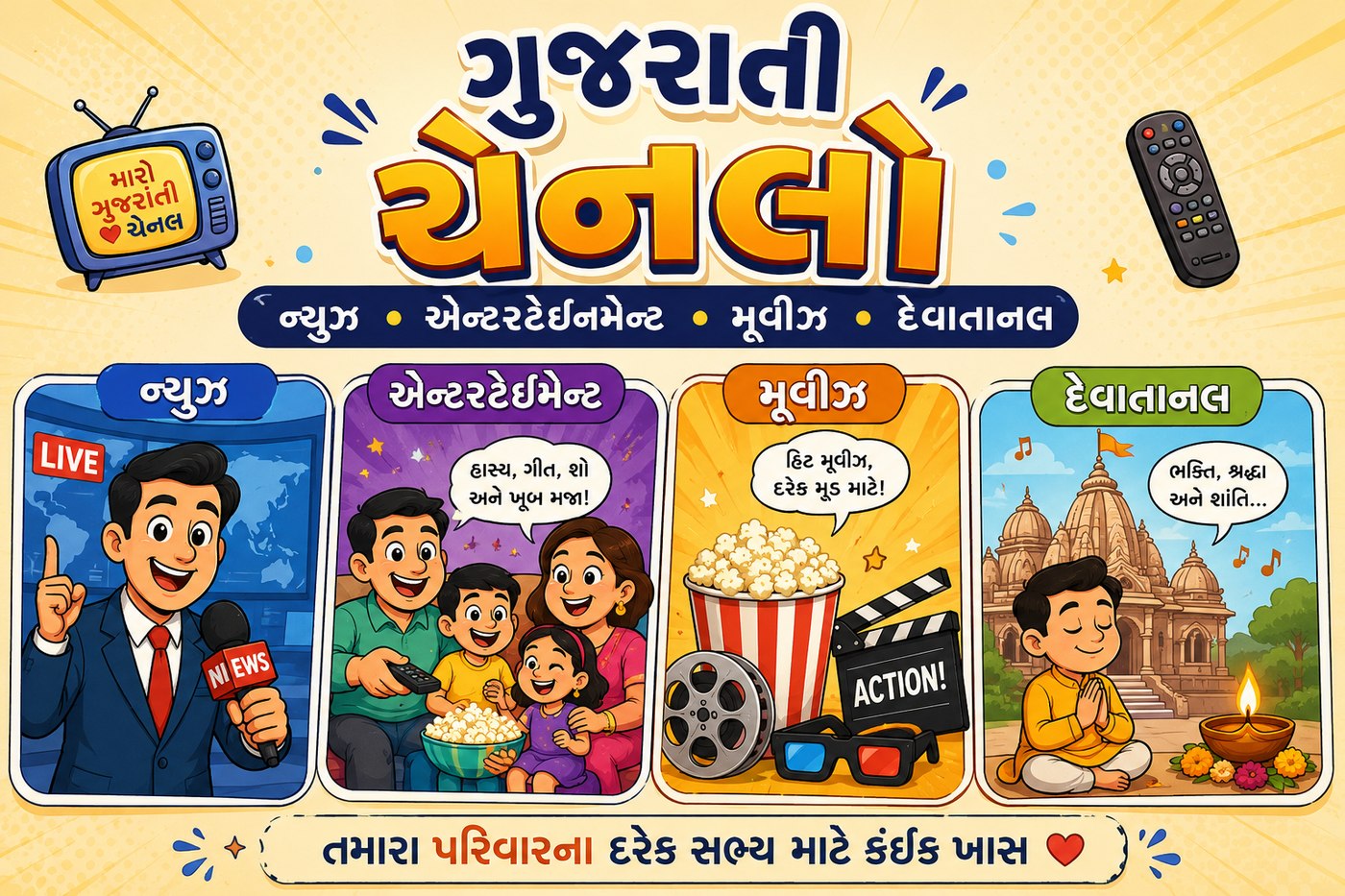 Gujarati Channels on Charotar Digital IPTV
