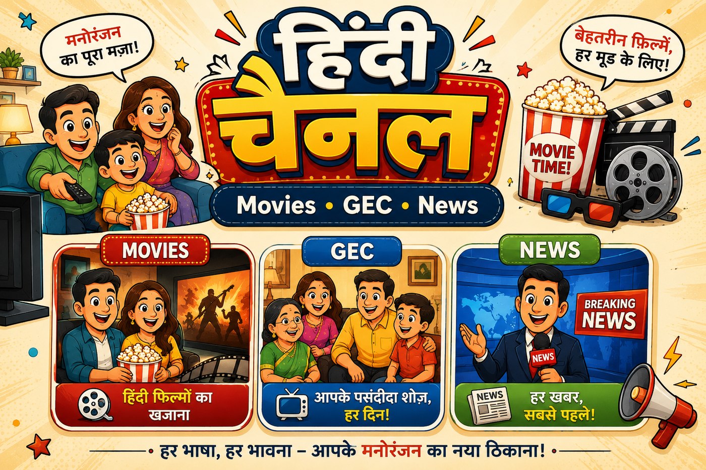 Hindi Channels on Charotar Digital IPTV